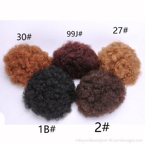 short human hair pixie wig full machine made human hair wigs kinky curly for black women